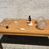 Pair 2pcs Vintage GDR AKA Electric Table Night Lamp Mid-Century 70s