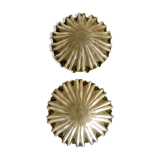 Mazzega gold amber pair of wall light