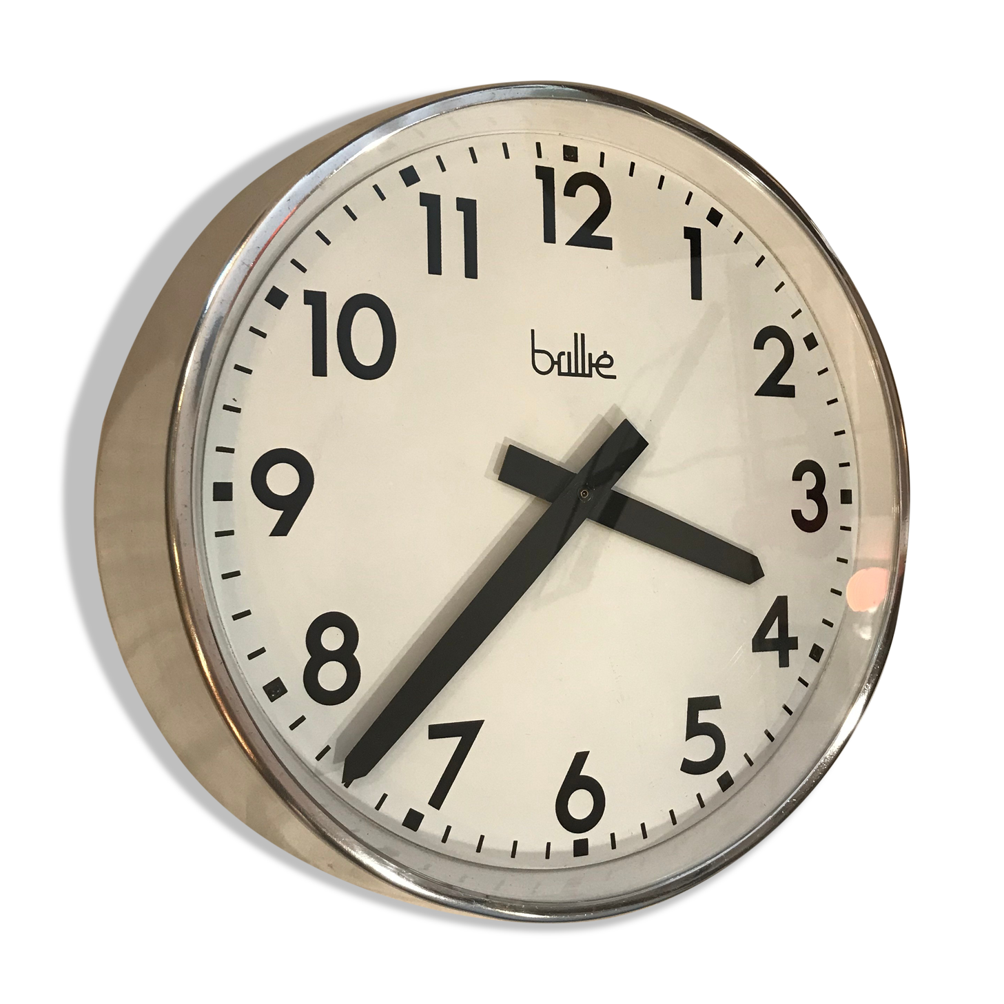Brillie industrial clock 30 cm works vintage