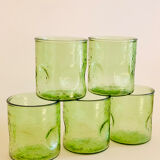 Set of five vintage water glasses