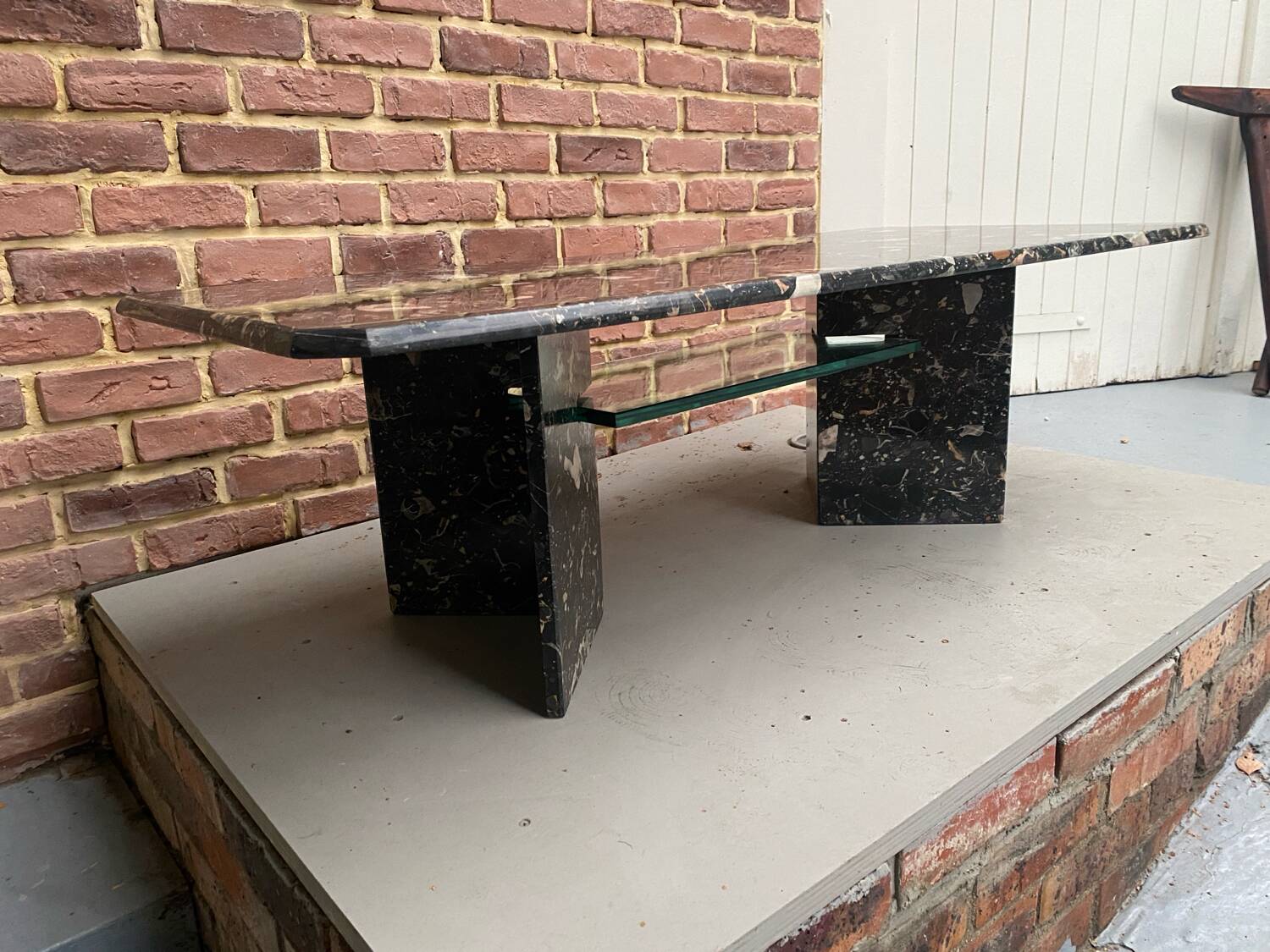 Black marble coffee table