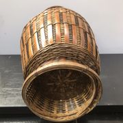 Vase rotin tressé grand modèle déco vintage