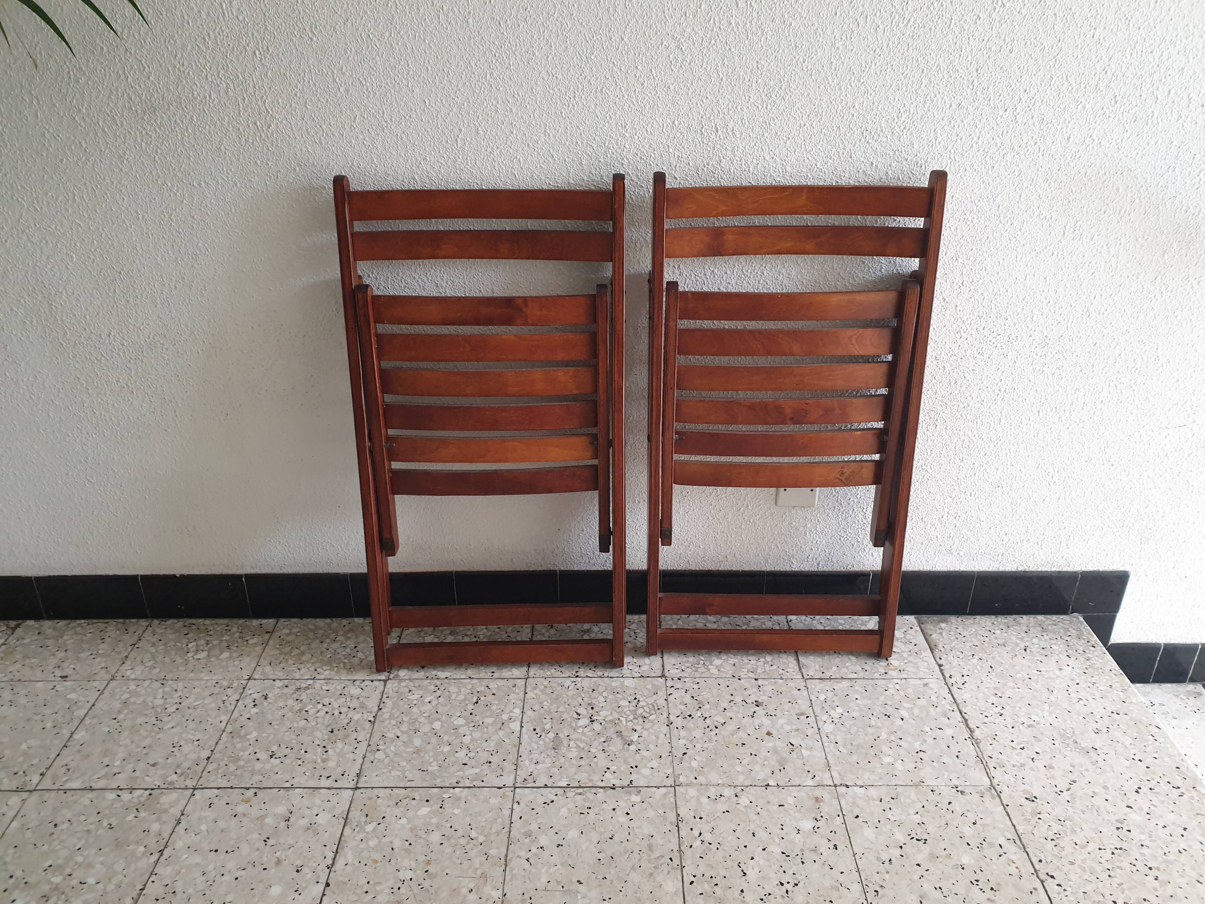 Paire de chaise vintage pliante otk numéro 26