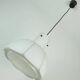 Grande suspension glashuette limburg abat-jour en verre opalin blanc en forme de fleur