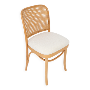 chaise en rotin, bouclé - bois blanc
