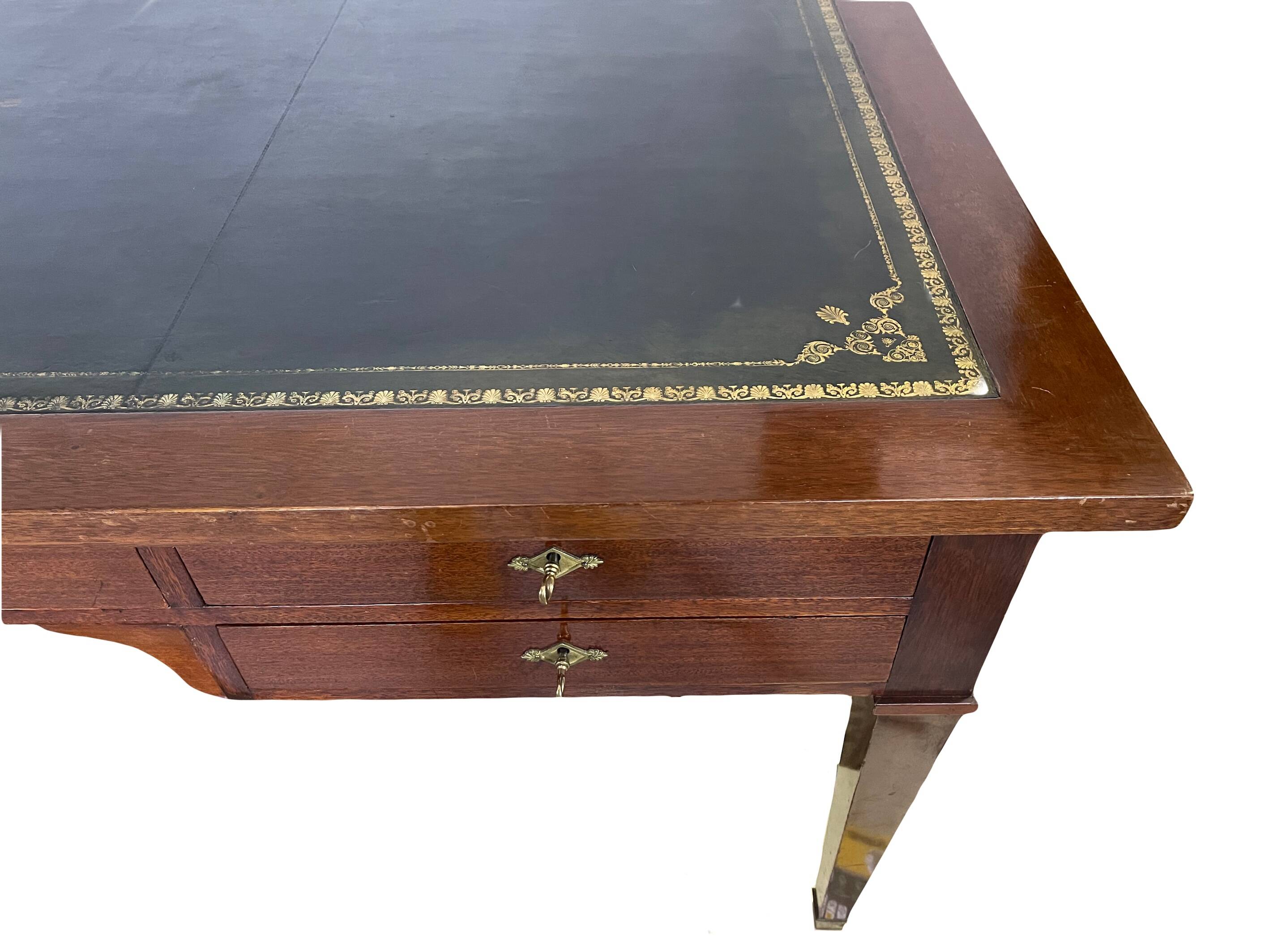 Large flat Louis XVI style desk