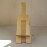 Africanist chair by Alain Gaubert in solid oak Circa 1980