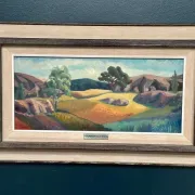 Original Swedish Oil on Panel – "Landscape" by Gunnar Munther – Signed – Vintage and Framed – 64 × 38 cm (25.2" × 15")