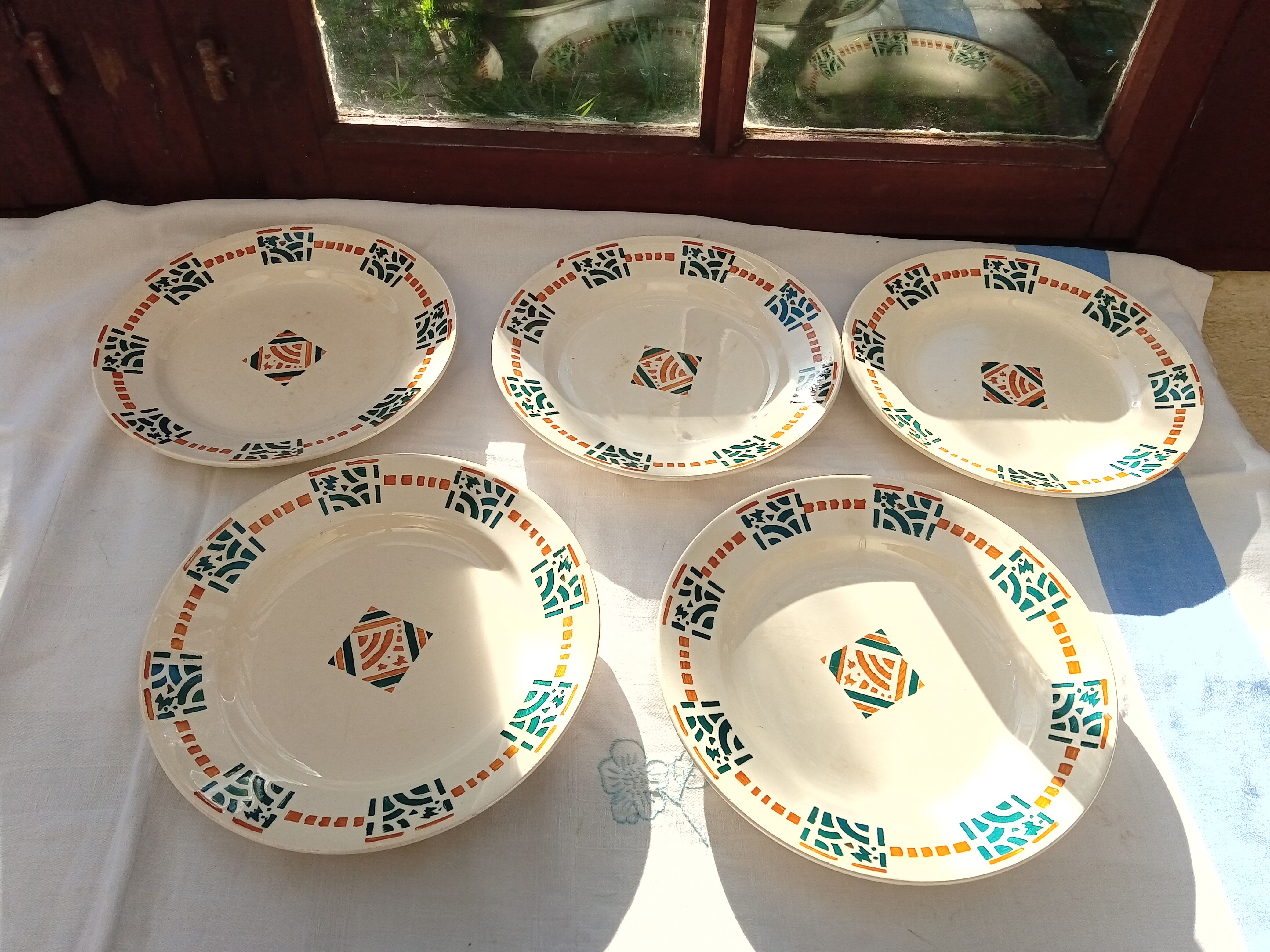 5 flat plates Terre de fer Berck / Longchamp
