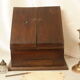 Antique table cabinet in solid mahogany XXth