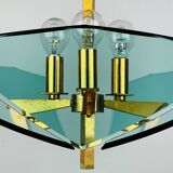 Vintage glass pendant lamp by Fontana Arte, Italy, 1950s.