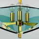 Vintage glass pendant lamp by Fontana Arte, Italy, 1950s.