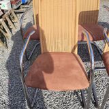 6 chairs in chrome metal effezeta Italy 70s