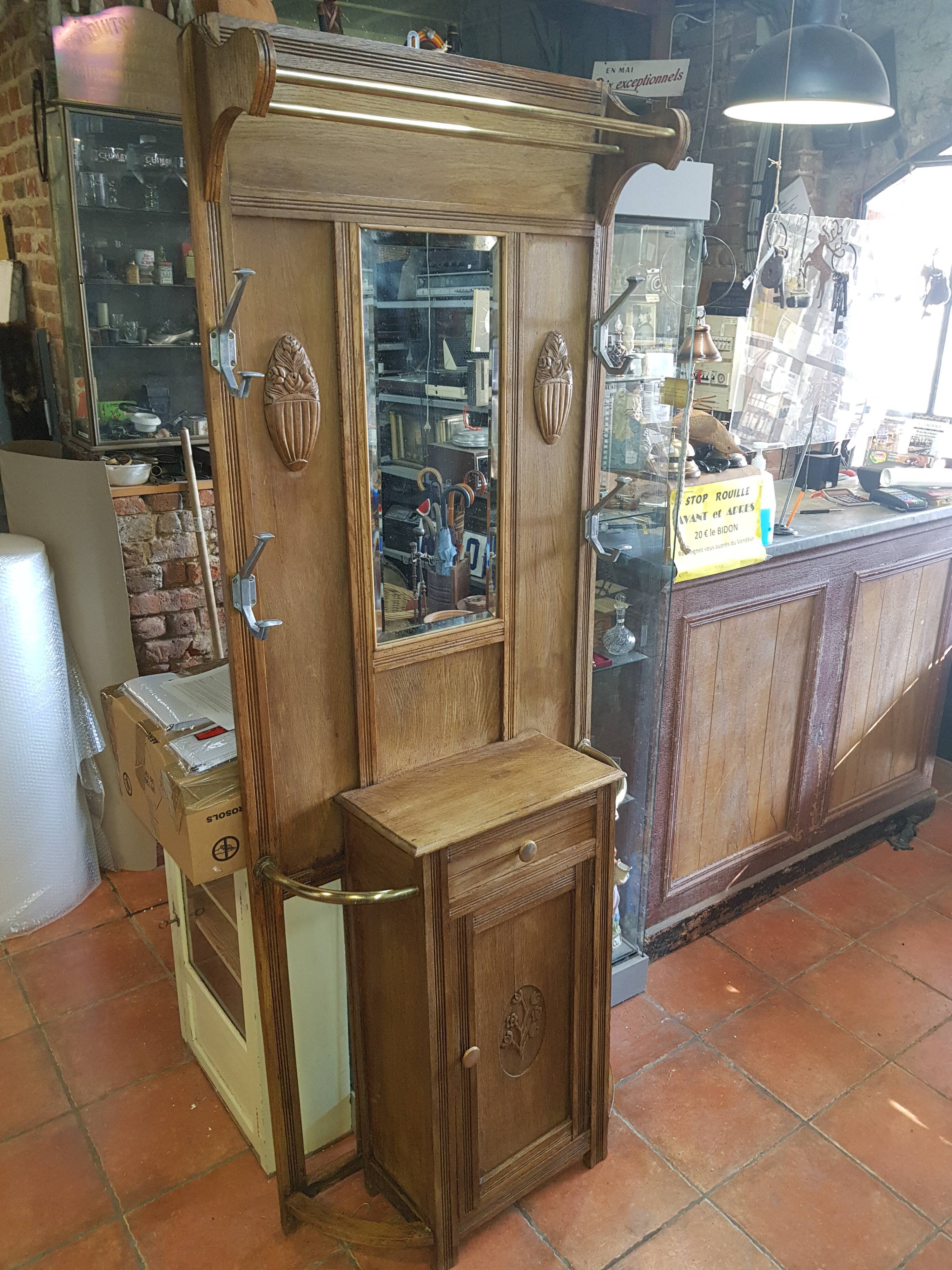 Oak coat rack 1930
