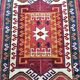 Old oriental carpet. wool made hands. ( 190 x 112 )