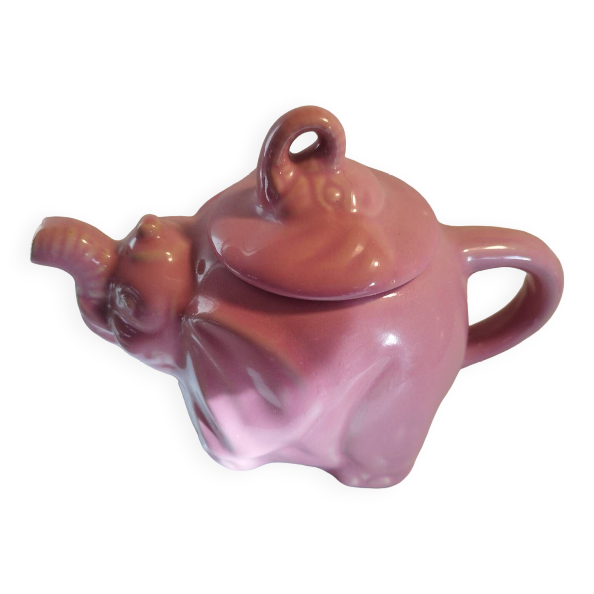 Théière éléphant rose