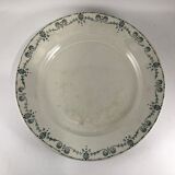 Plat de service rond ancien Gien model Etrusque terre de fer