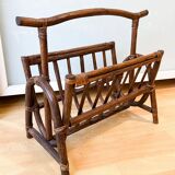 Rattan magazine rack