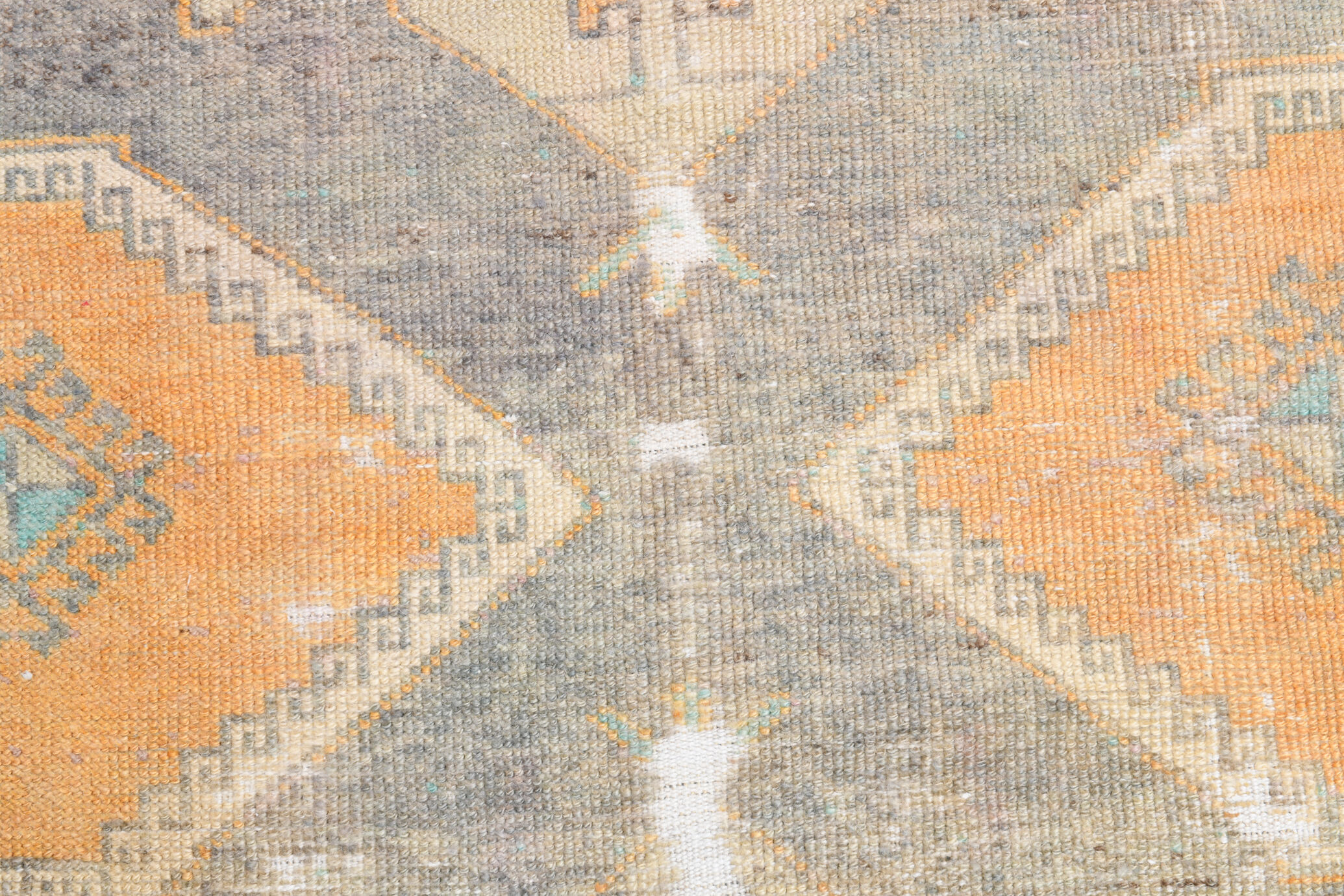 3x11 orange vintage runner rug, 88x341cm