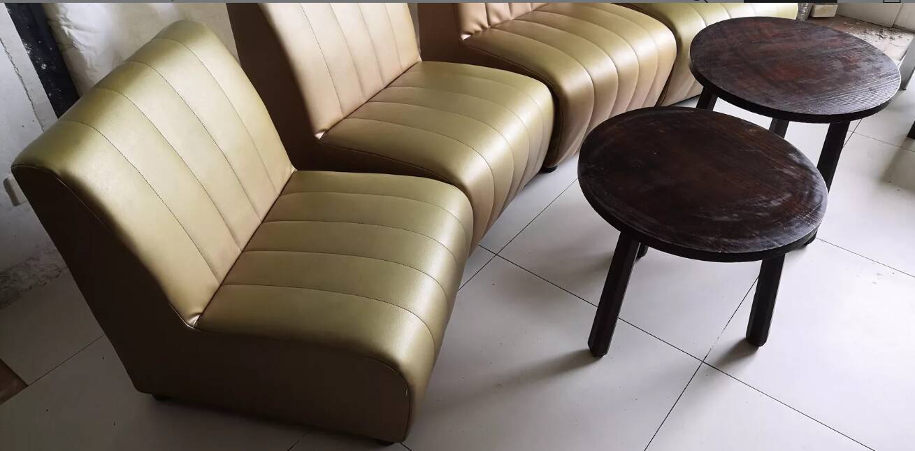 Page 1 of 17 Modular sofa, vintage 4-seater leatherette armchairs