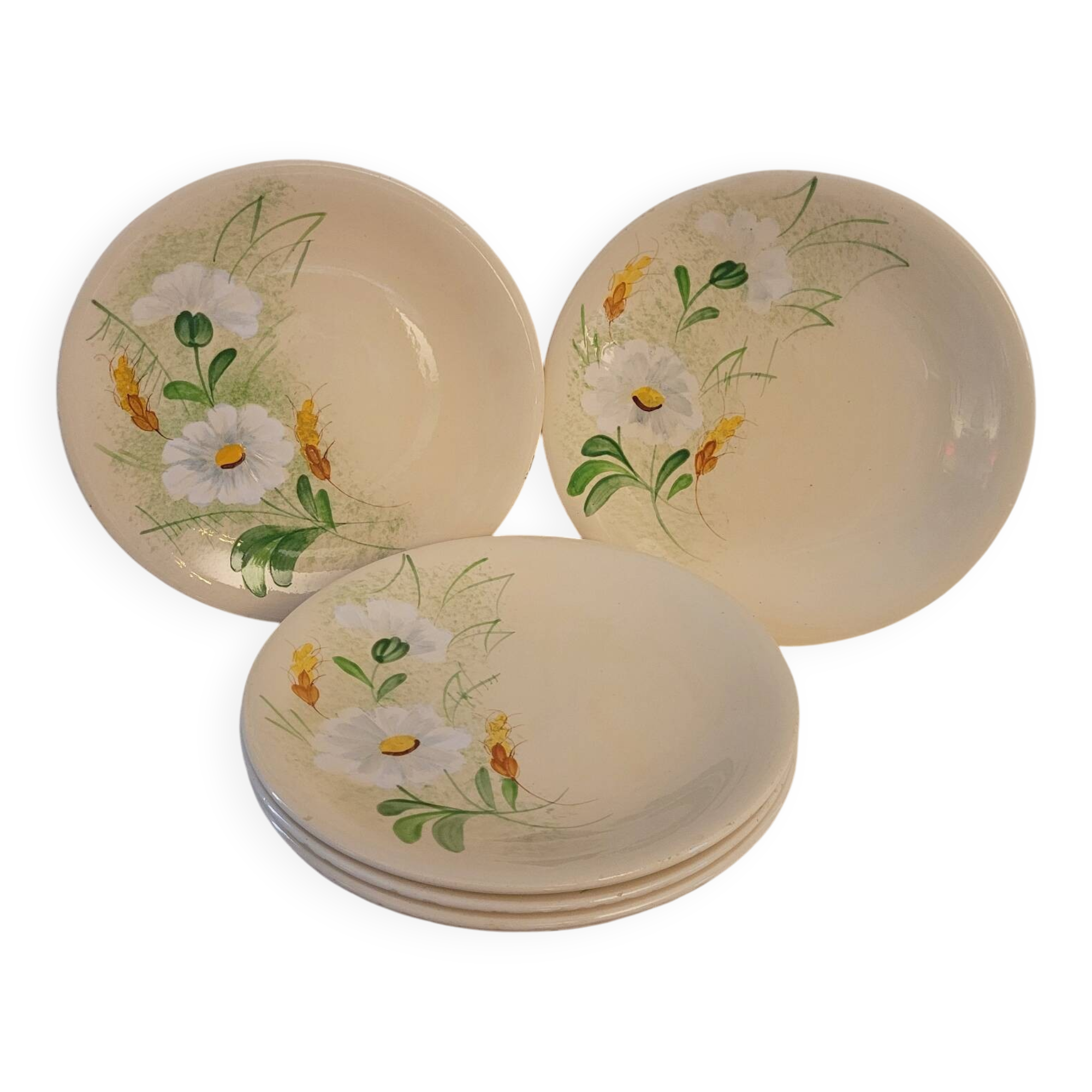 Set of 6 Longchamp 70's flat plates