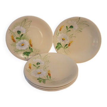 Set of 6 Longchamp 70's flat plates