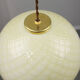 Mid-century Yellow & Brass Pendant Lamp