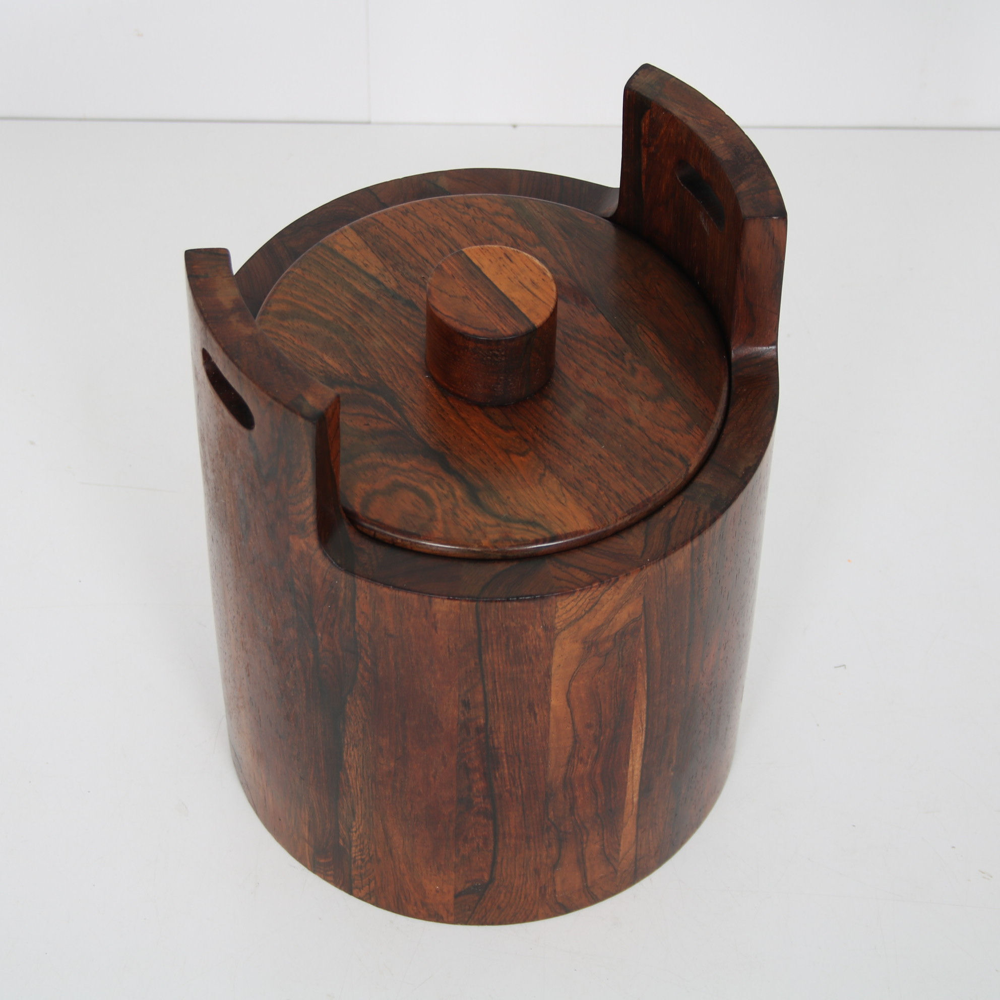 1960s Wooden ice bucket by Jean Gillon from Brazil