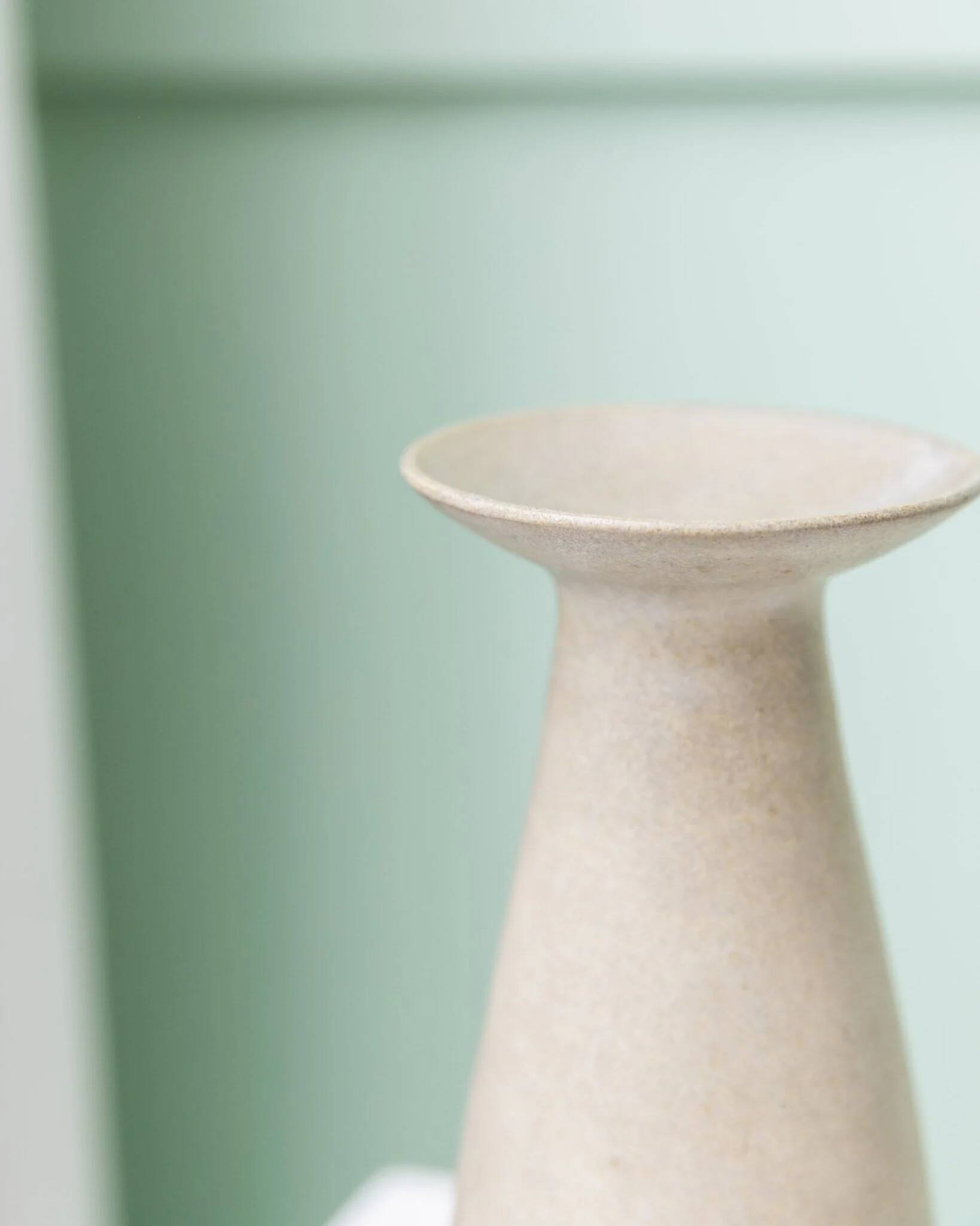 Beige Studio Keramik Ceramic Vase by Heinz Pelzer – West Germany, 1970s Mid-Century