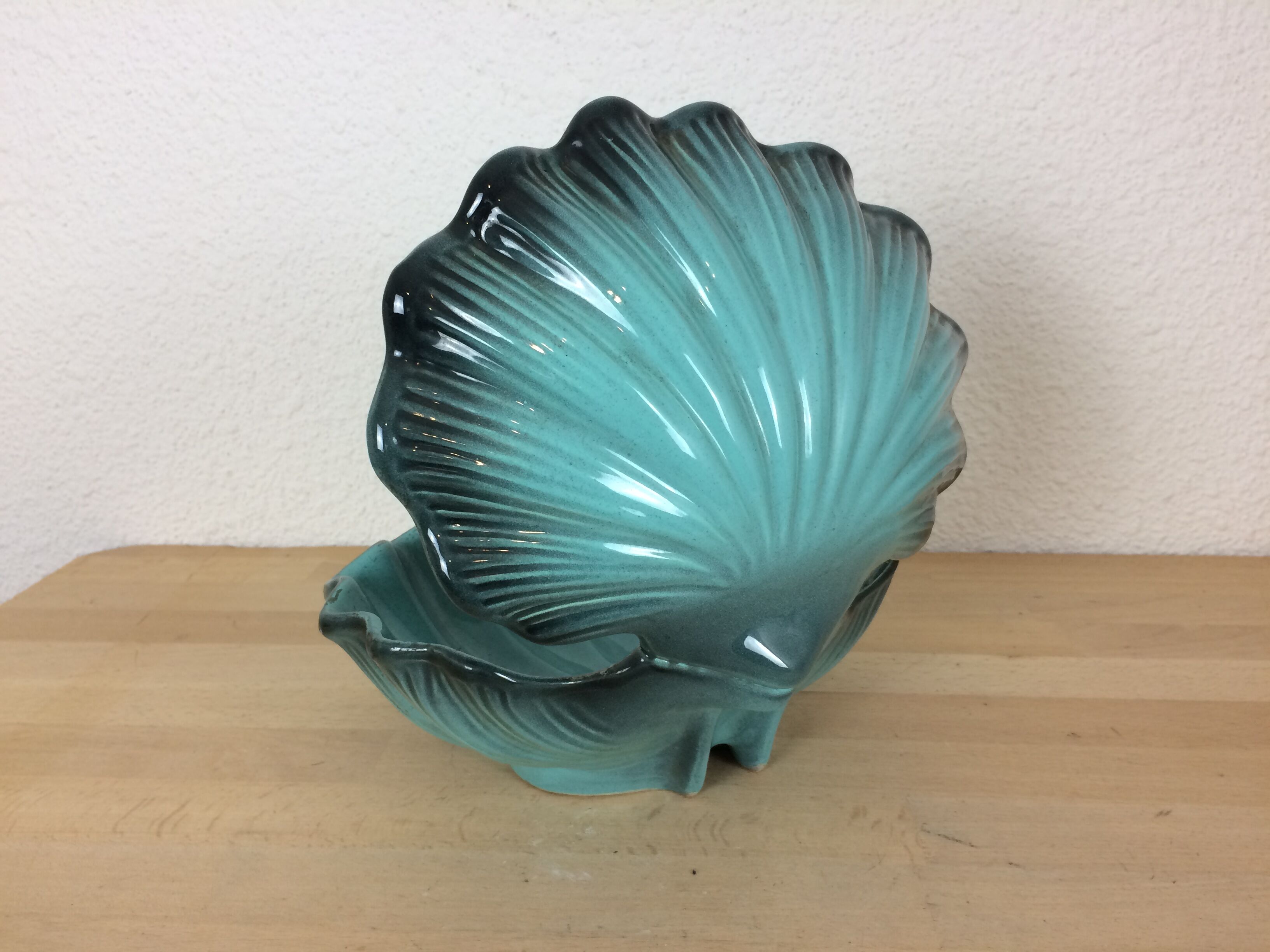 Empty pocket blue ceramic shell