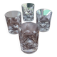 4 cut glass whiskey glasses