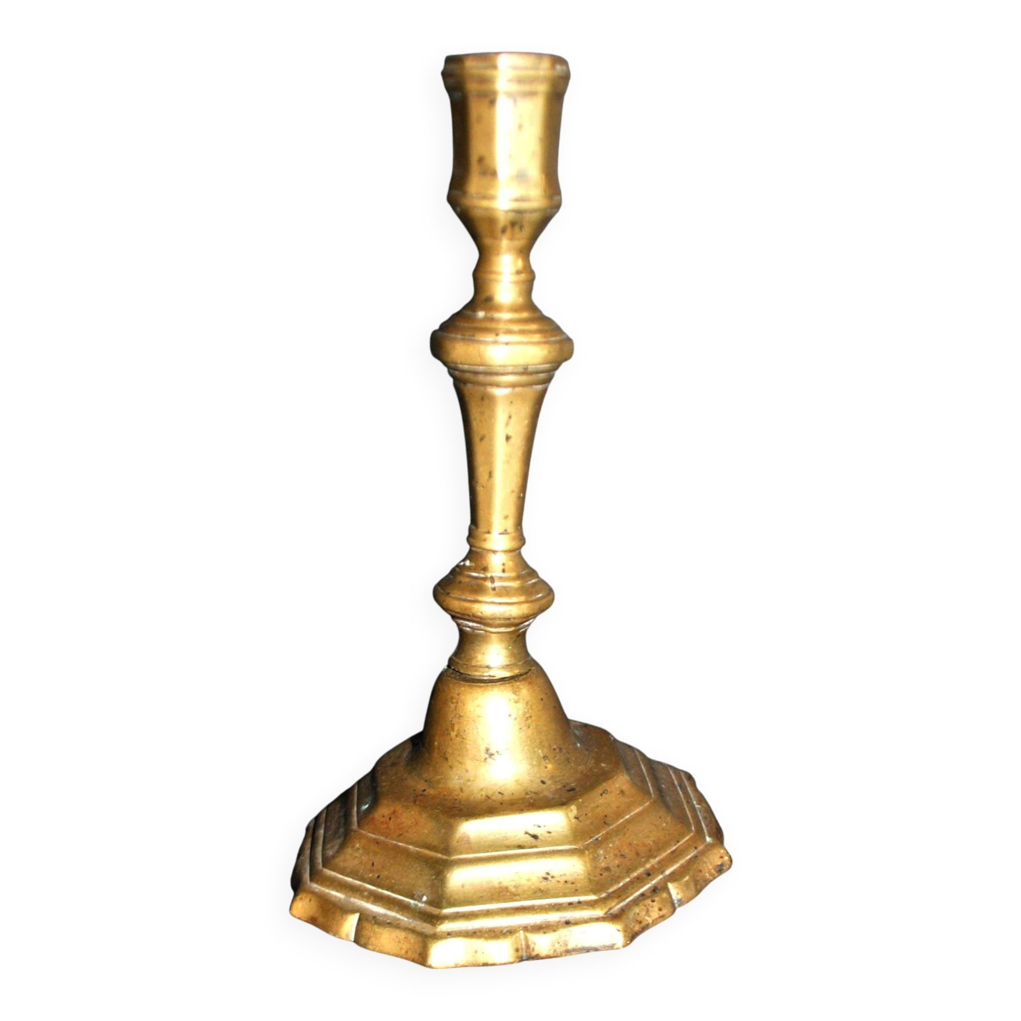 Antique candle holder, carved bronze chandelier, Louis XIV, 18th century.