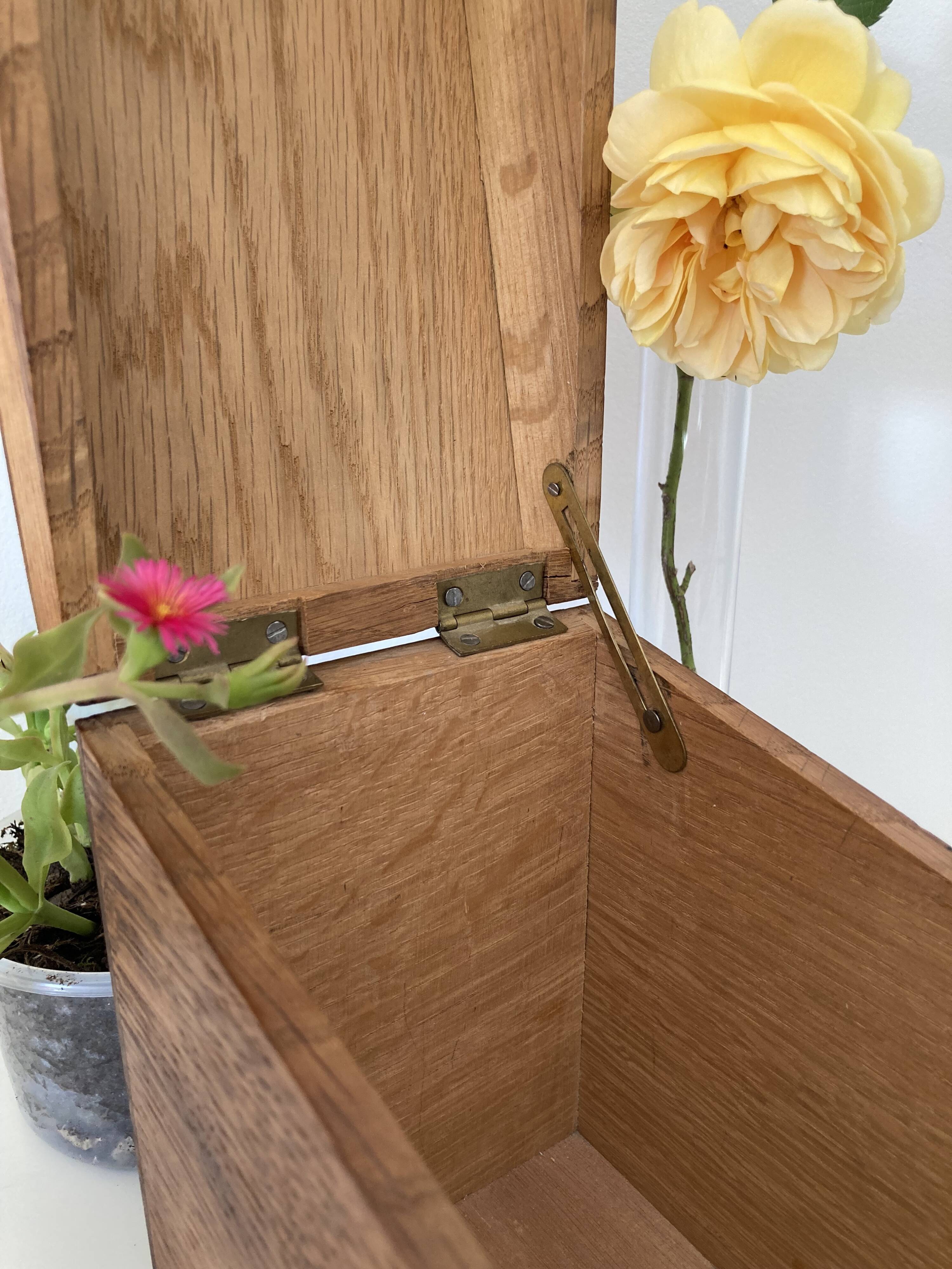 Vintage wooden index card box