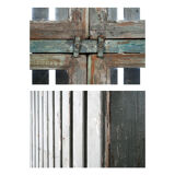 Skated wooden window