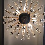 Chandlier with simplistic crystal glass elements