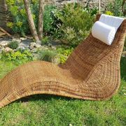 Karlskrona rattan chaise longue by Karl Malmvall for Ikea