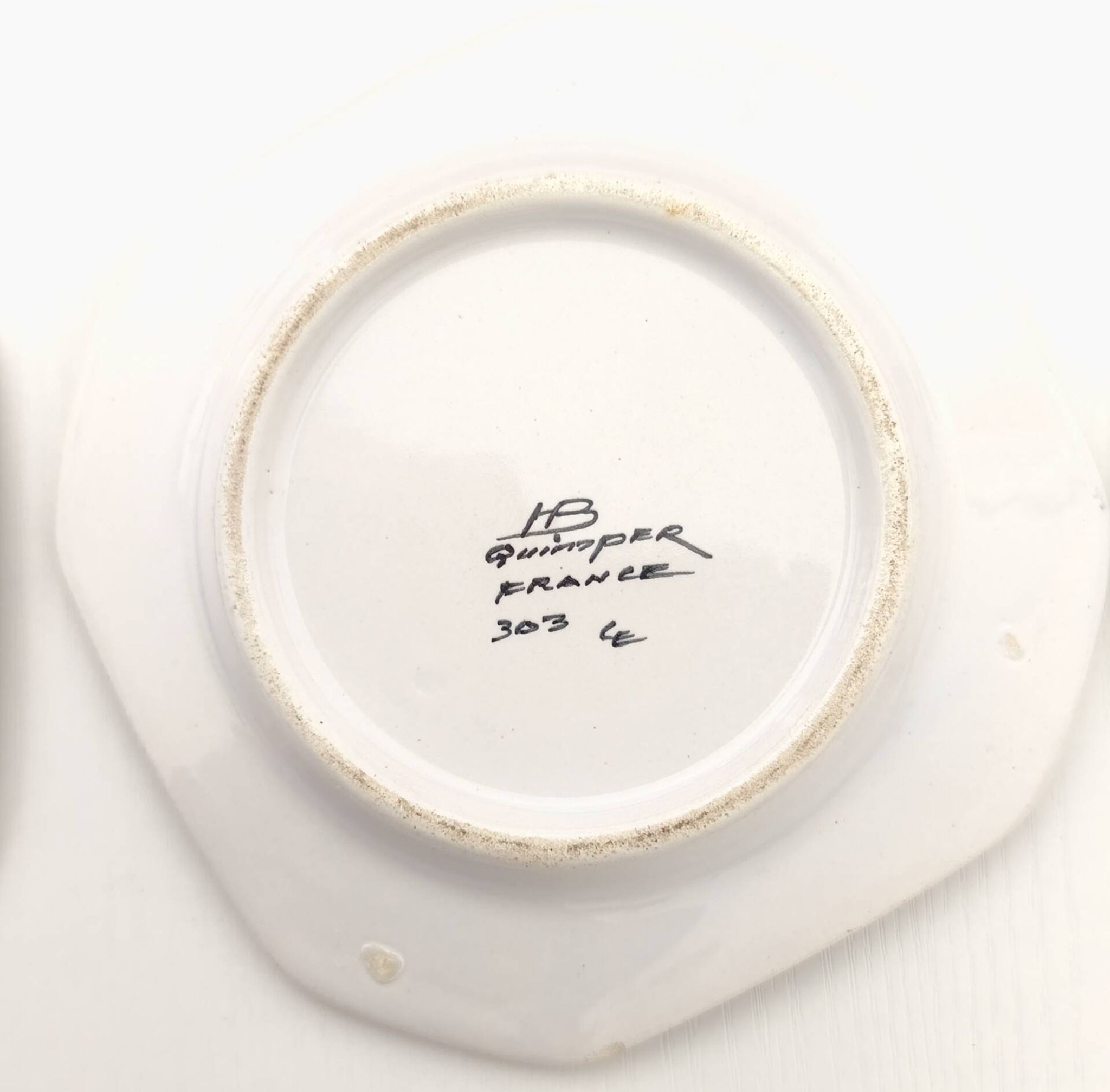 3 small Henriot Quimper plates