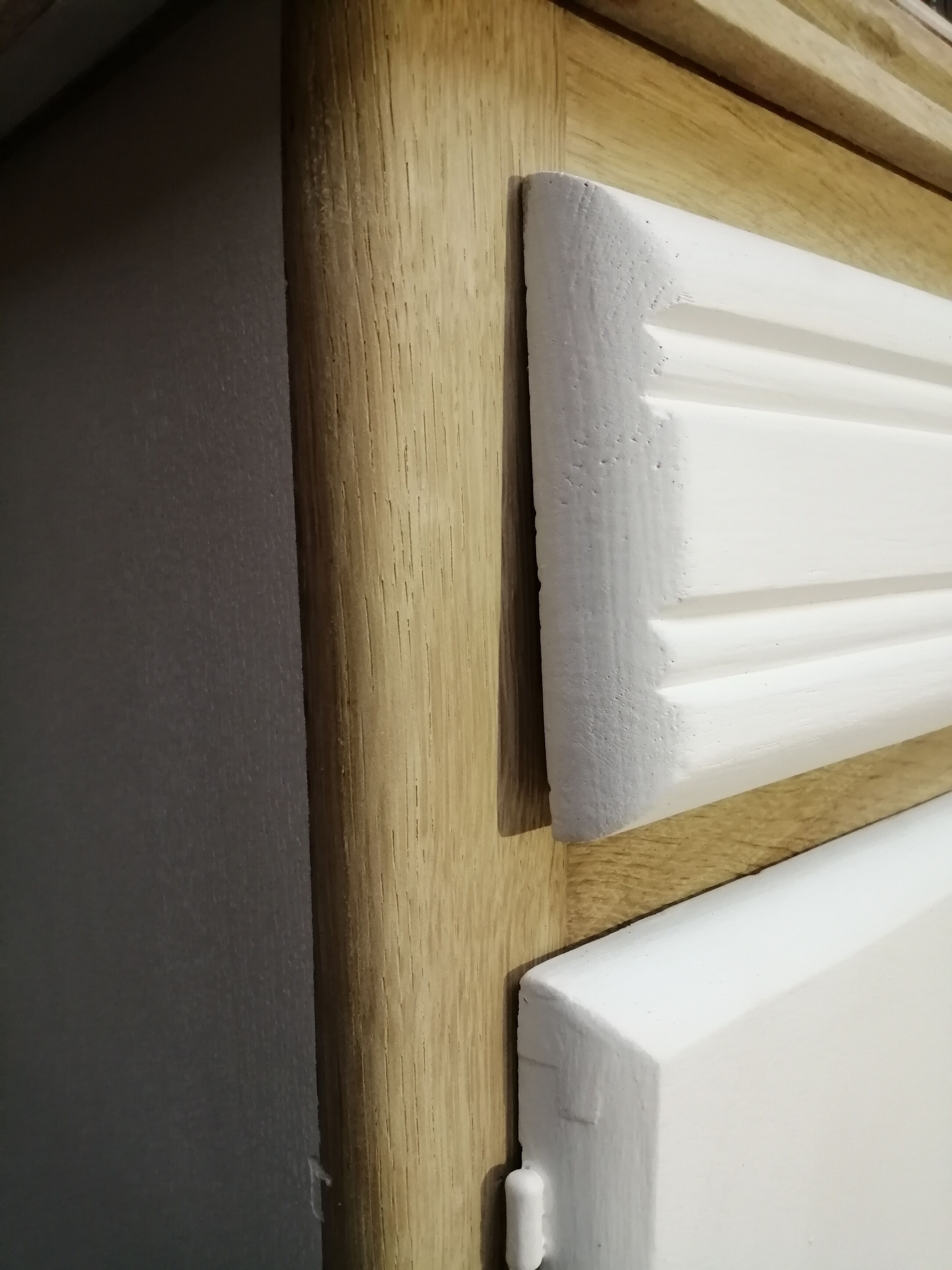 Buffet mado 50s white and brushed oak