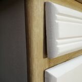 Buffet mado 50s white and brushed oak