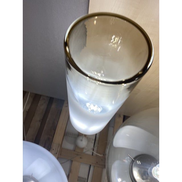 Contemporary smoked-fumè vanished white in murano