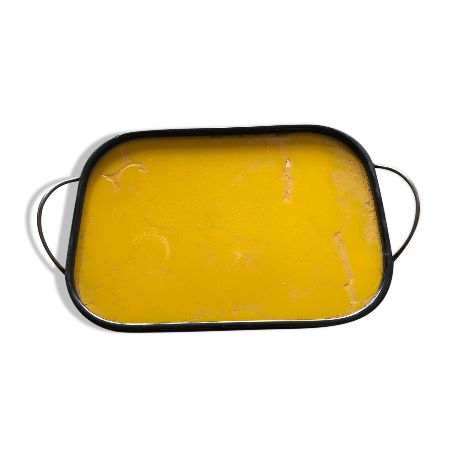 Glass and metal tray 33x24