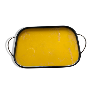 Glass and metal tray 33x24