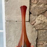 Red speckled blown soliflore vase