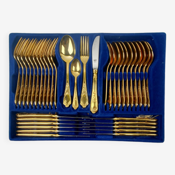 Cutlery set 70 gold plated pieces