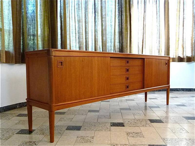 Mid-century Danish modern teak sideboard by Henry W. Klein for Bramin 1960s