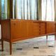 Mid-century Danish modern teak sideboard by Henry W. Klein for Bramin 1960s