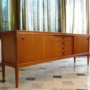 Mid-century Danish modern teak sideboard by Henry W. Klein for Bramin 1960s