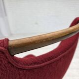 1960s, set of 6 pcs Danish dining chairs by Slagelse Møbelværk, wool.