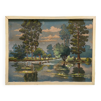 Landscape painting André Gault