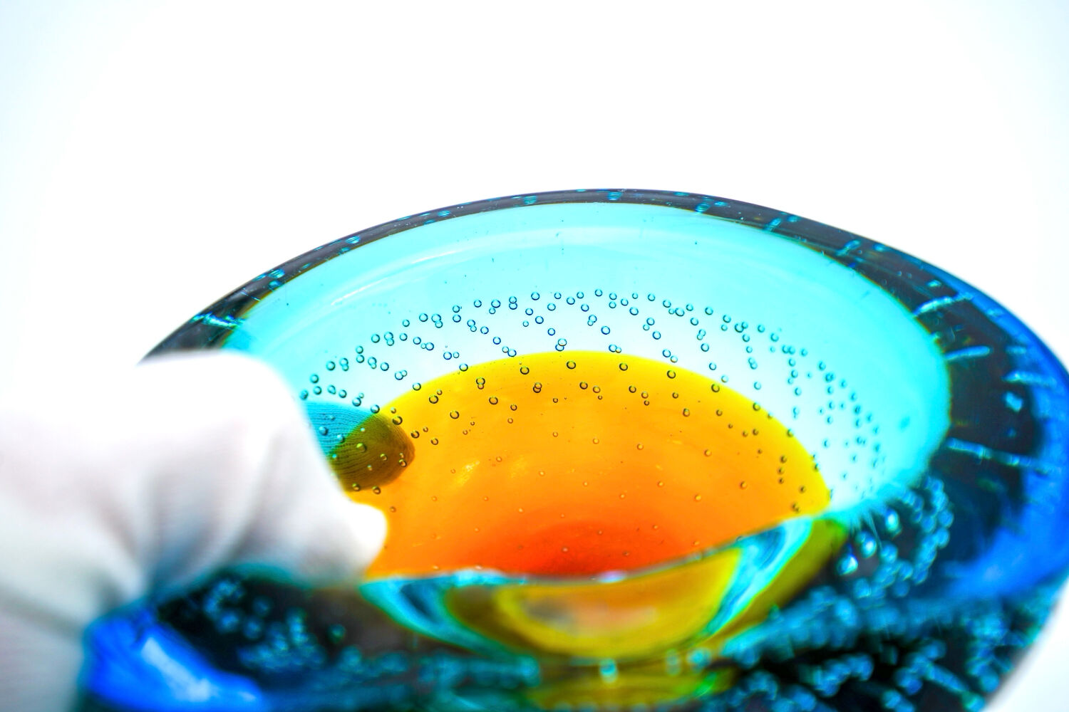 Murano pocket bowl "Sommerso Bullicante" – Galliano Ferro